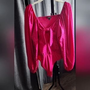 Express Fuschia bodysuit shirt.  new condition.